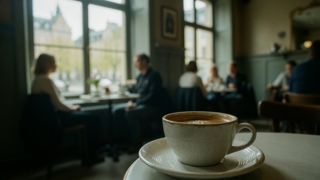 Café med bakgrundsmusik från Soneli
