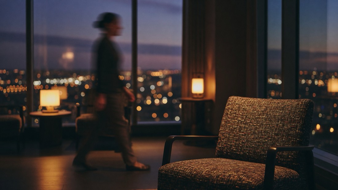 Hotellounge med bakgrundsmusik från Soneli