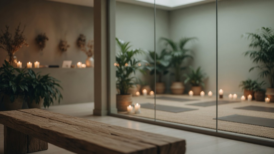 Yoga- och spastudio med lugn bakgrundsmusik från Soneli